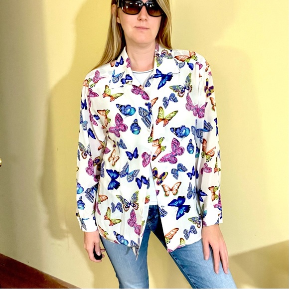 Silk butterfly top - Picture 2 of 6